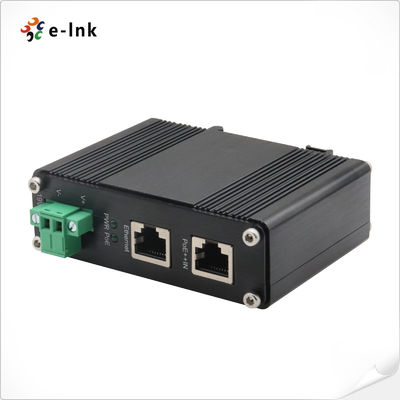 تقسيم PoE++ الصناعي 19VDC 802.3bt جيجابيت 100m IP40 DIN Rail