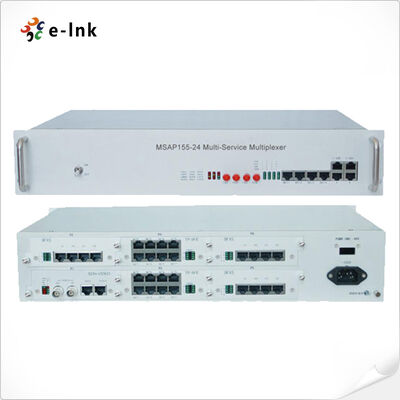 quality منصة وصول متعددة الخدمات SDH بسرعة 155 ميجا بت في الثانية و24 قناة E1 مع هيكل 1U ومضاعف STM-1 SDH factory
