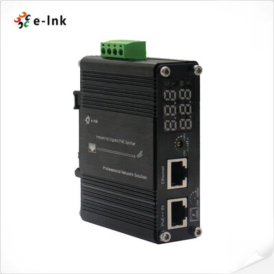 quality جهاز تقسيم PoE++ الصناعي Gigabit 802.3bt مع شاشة LED وجهد خروجي قابل للتعديل من 5V إلى 36V DC factory