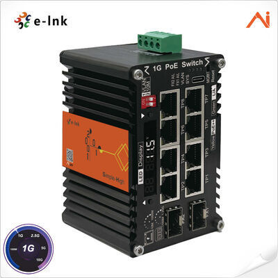 quality AI Smart Managed 8-Port 90W PoE++ الصناعي ذو الطاقة العالية مع مراقبة ثلاثية في الوقت الفعلي ومعزز الجهد الشمسي 9-54VDC factory